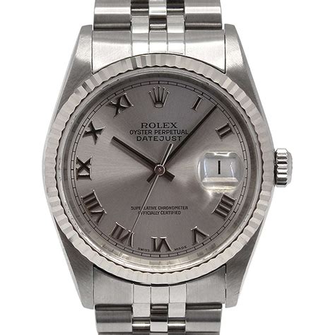 Rolex Datejust 16234 Rhodium Roman Dial 